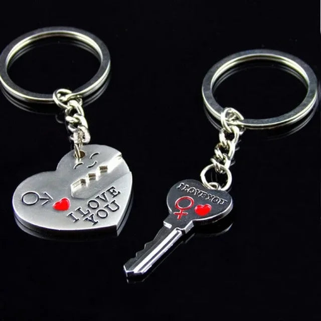 "I Love You" Heart & Arrow Couple Keychain – Cute Matching Key Rings for Lovers, Valentine’s Gift