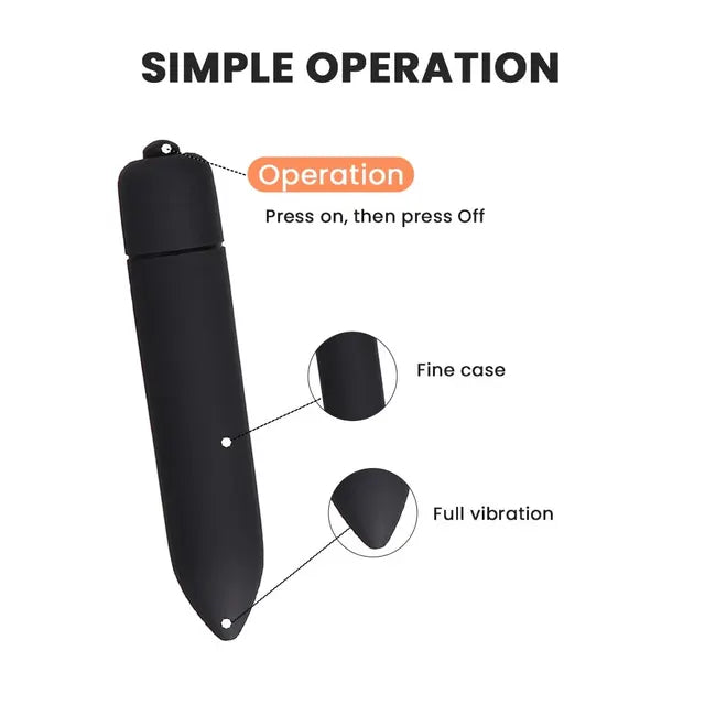Mini Bullet Vibrator – Discreet Single-Speed Personal Massager for Women