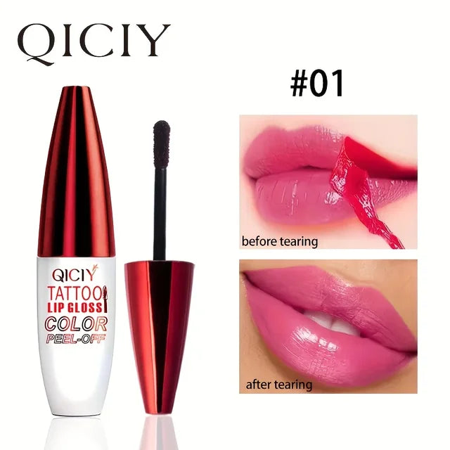 QICY Peel-Off Lip Tint – Long-Lasting, Waterproof, Glossy Finish
