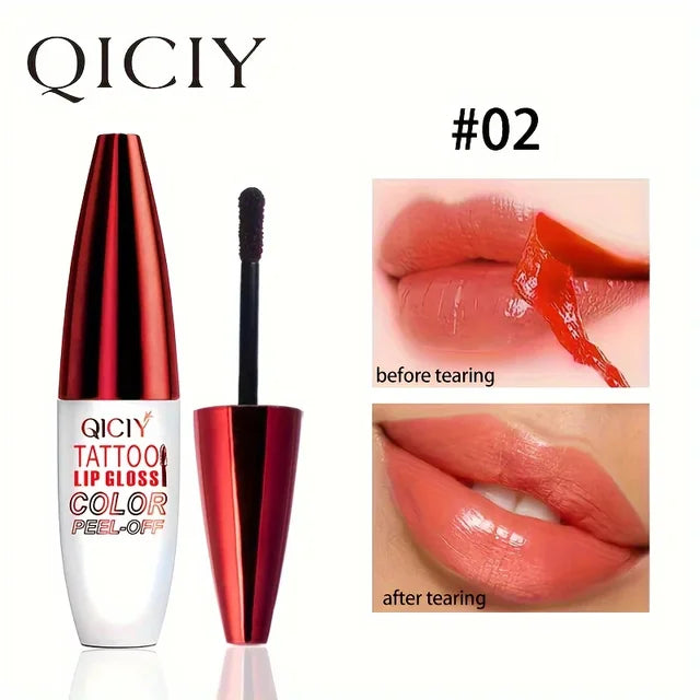 QICY Peel-Off Lip Tint – Long-Lasting, Waterproof, Glossy Finish