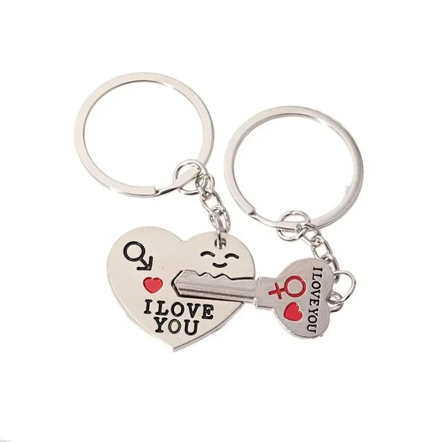 "I Love You" Heart & Arrow Couple Keychain – Cute Matching Key Rings for Lovers, Valentine’s Gift