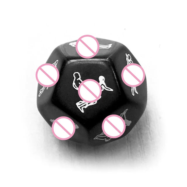 12-Sided Sexy Dice Game for Couples – Glow-in-the-Dark Erotic Position Die for Adult Bedroom Fun