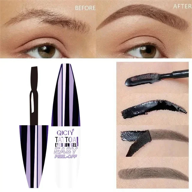 3-Day Peel-Off Eyebrow Tattoo Gel – Long-Lasting Waterproof & Smudge-Proof Brow Tint