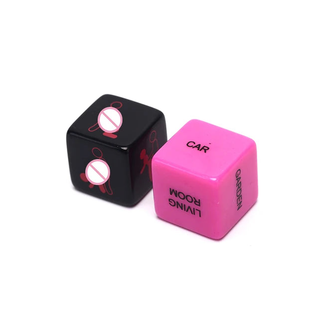 5pcs Sexy Dice Game Set for Couples – Fun Adult Bedroom Game with Positions & Actions + Black Storage Bag