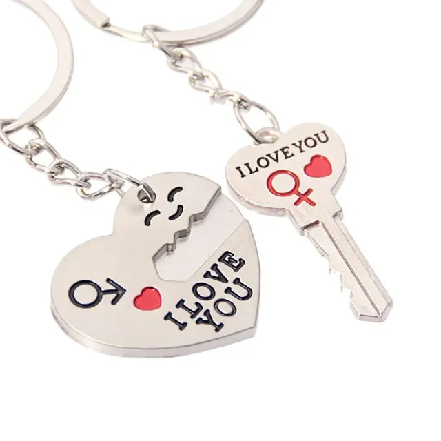 "I Love You" Heart & Arrow Couple Keychain – Cute Matching Key Rings for Lovers, Valentine’s Gift