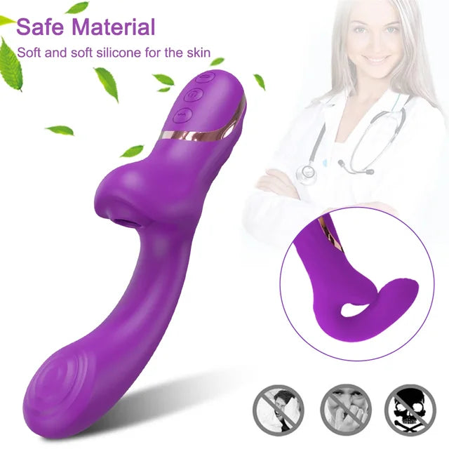 20-Mode Clitoral Sucking Vibrator – Rechargeable Clit Stimulator with Vacuum Suction & Dildo Function