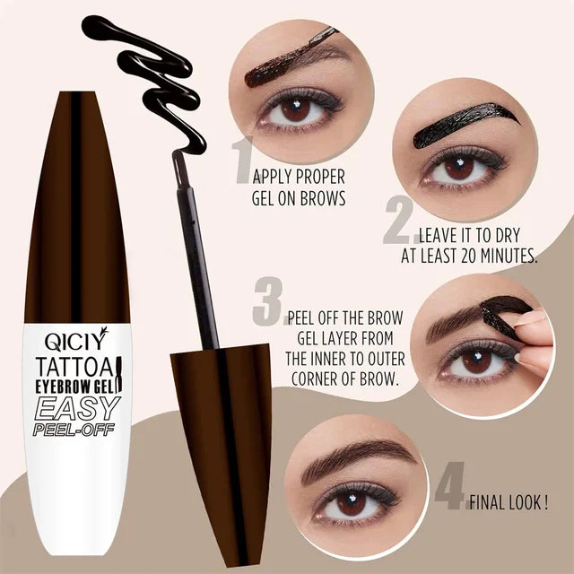 3-Day Peel-Off Eyebrow Tattoo Gel – Long-Lasting Waterproof & Smudge-Proof Brow Tint