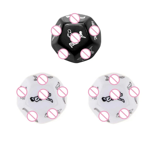 12-Sided Sexy Dice Game for Couples – Glow-in-the-Dark Erotic Position Die for Adult Bedroom Fun