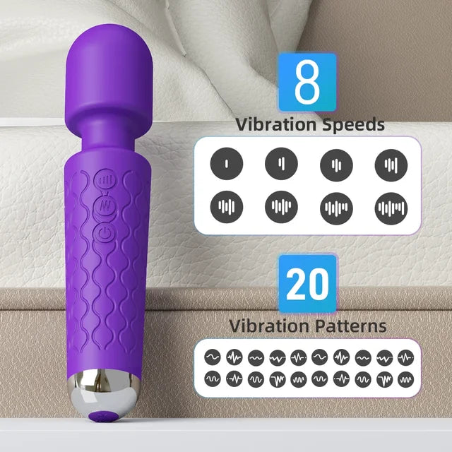Powerful Rechargeable AV Wand Vibrator – Clitoral & G-Spot Massager for Women