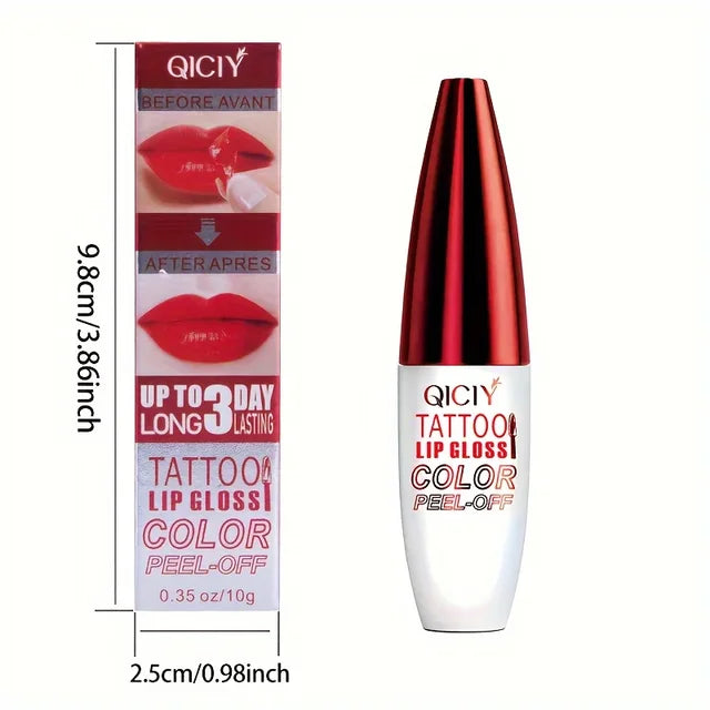 QICY Peel-Off Lip Tint – Long-Lasting, Waterproof, Glossy Finish