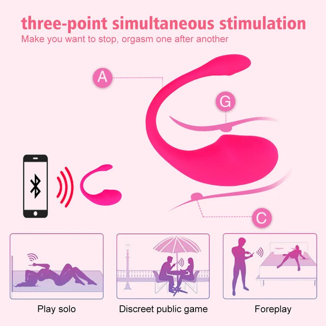 Wireless Bluetooth Love Egg Vibrator – Wearable G-Spot Stimulator with App Control