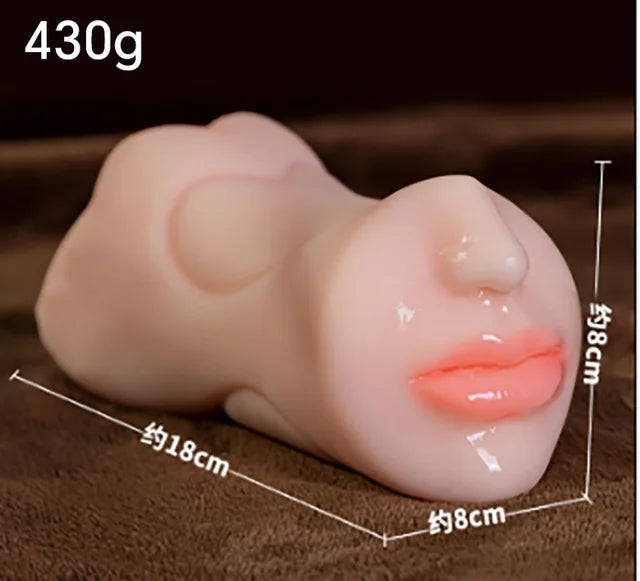 2-in-1 Realistic Vagina & Anal Male Masturbator – Portable 3D Fleshlight Pocket Pussy