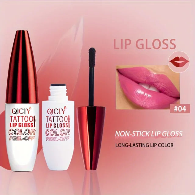 QICY Peel-Off Lip Tint – Long-Lasting, Waterproof, Glossy Finish