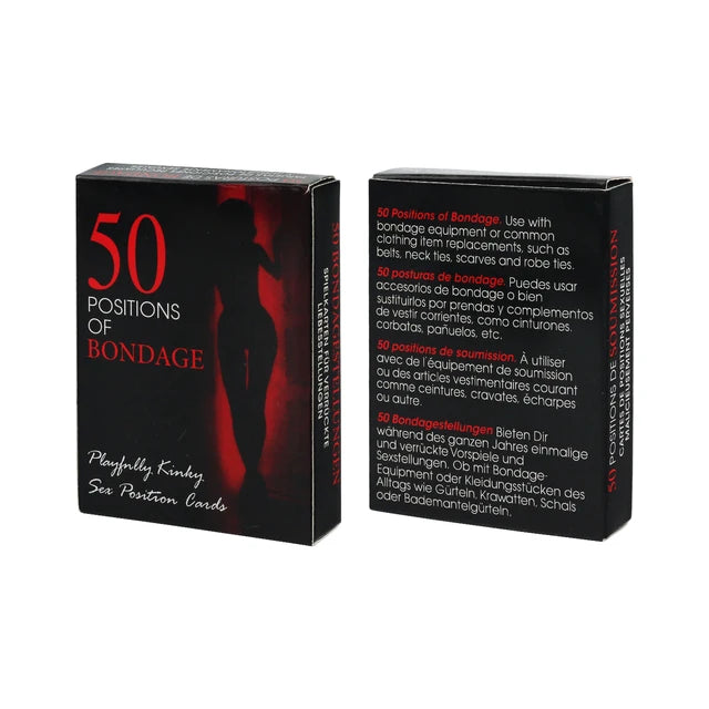 50 Positions of Bondage – Adult Couple Bedroom Game Cards | Fun Kinky Bondage-Inspired Sex Position Deck