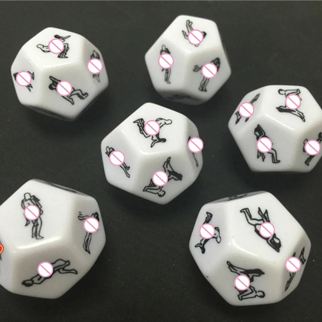 12-Sided Sexy Dice Game for Couples – Glow-in-the-Dark Erotic Position Die for Adult Bedroom Fun