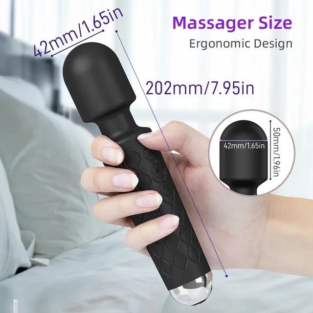 Powerful Rechargeable AV Wand Vibrator – Clitoral & G-Spot Massager for Women