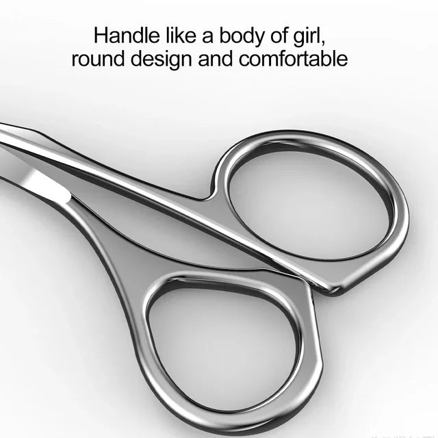 Stainless Steel Eyebrow Scissors with Comb – Precision Trimming & Shaping Tool for Eyebrow Grooming