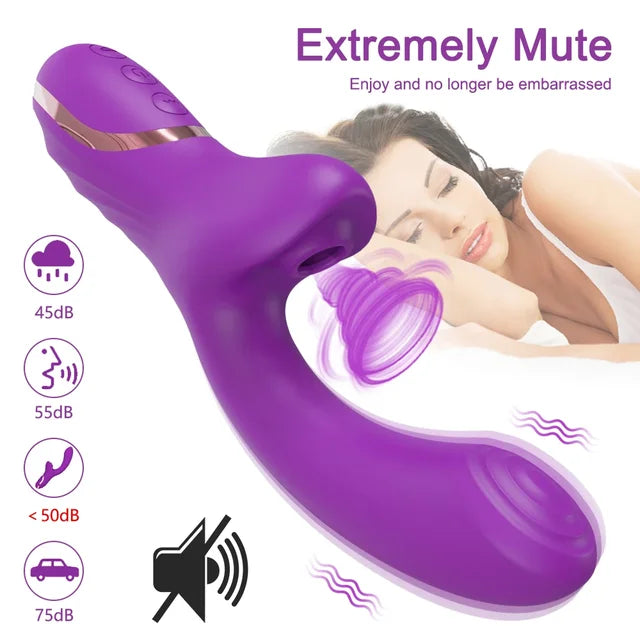 20-Mode Clitoral Sucking Vibrator – Rechargeable Clit Stimulator with Vacuum Suction & Dildo Function