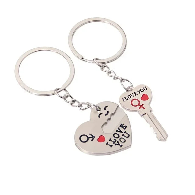 "I Love You" Heart & Arrow Couple Keychain – Cute Matching Key Rings for Lovers, Valentine’s Gift