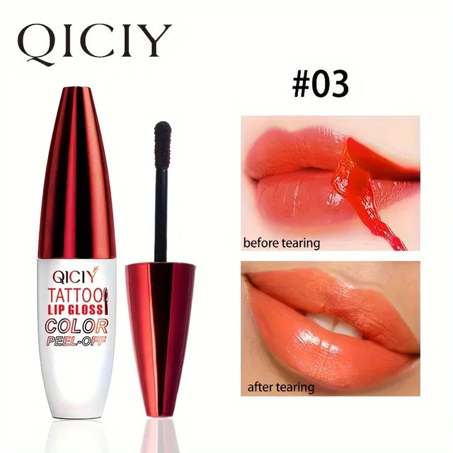 QICY Peel-Off Lip Tint – Long-Lasting, Waterproof, Glossy Finish