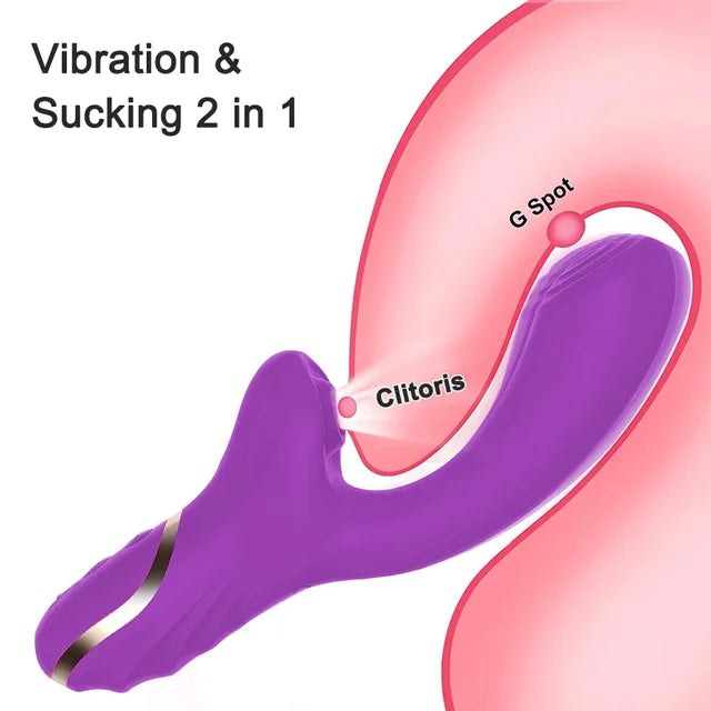 20-Mode Clitoral Sucking Vibrator – Rechargeable Clit Stimulator with Vacuum Suction & Dildo Function