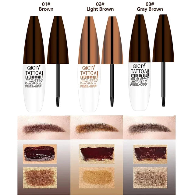 3-Day Peel-Off Eyebrow Tattoo Gel – Long-Lasting Waterproof & Smudge-Proof Brow Tint