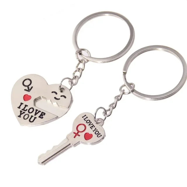 "I Love You" Heart & Arrow Couple Keychain – Cute Matching Key Rings for Lovers, Valentine’s Gift