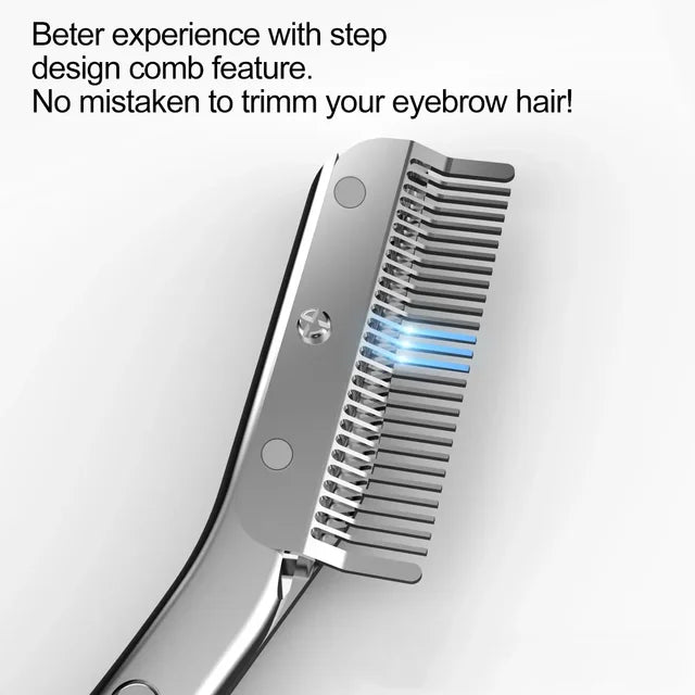 Stainless Steel Eyebrow Scissors with Comb – Precision Trimming & Shaping Tool for Eyebrow Grooming